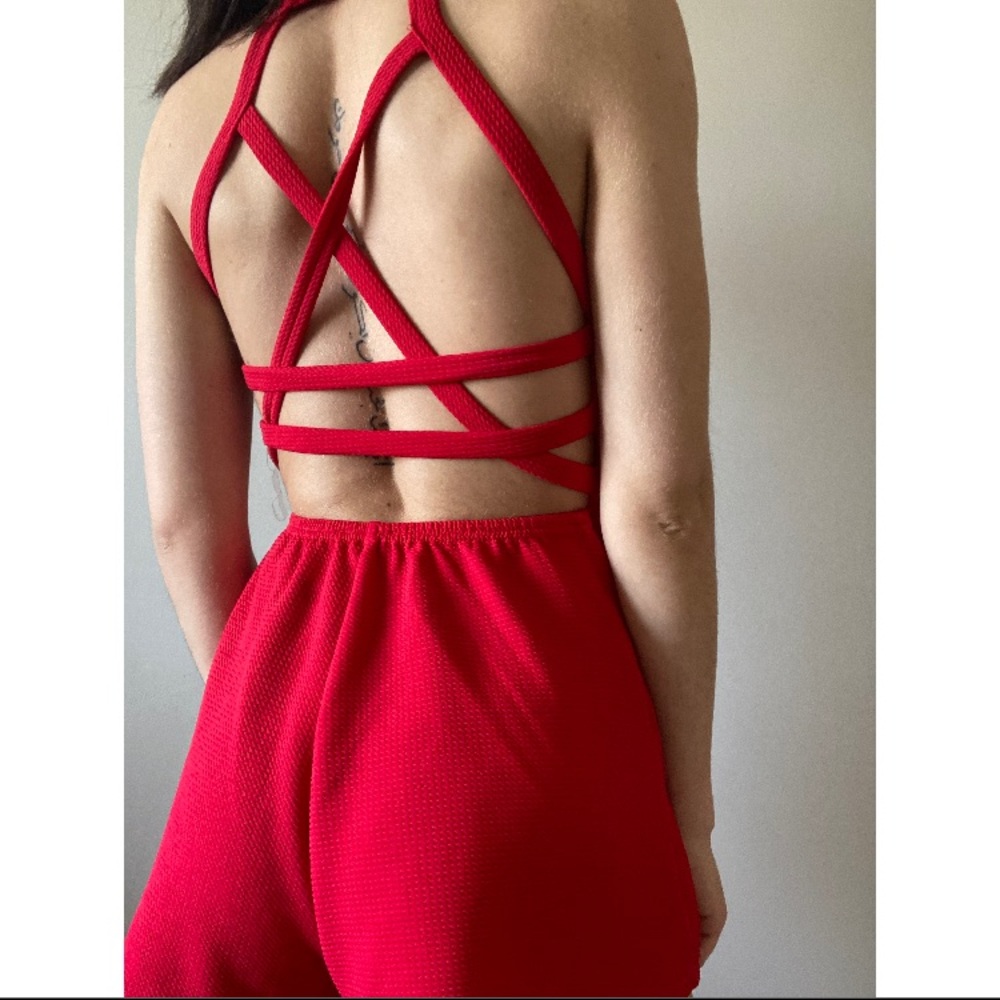RED ROMPER!!SUPER CUTE - Picture 2 of 6